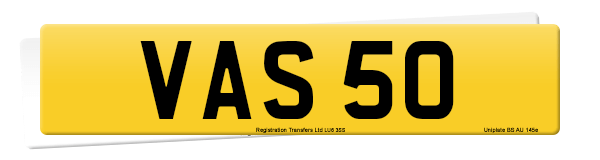 Registration number VAS 50